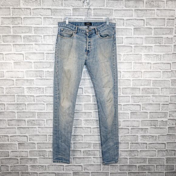 A.P.C. PETIT NEW STANDARD Men's denim Jeans Skinny leg Distressed size 30 - Picture 1 of 9